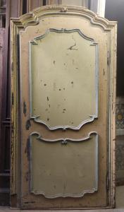 PTL419 - Porta barocca in legno di noce laccato, con telaio, epoca '700, misura con telaio cm L 125 x H cm 235, luce cm L 100 x H cm 220
